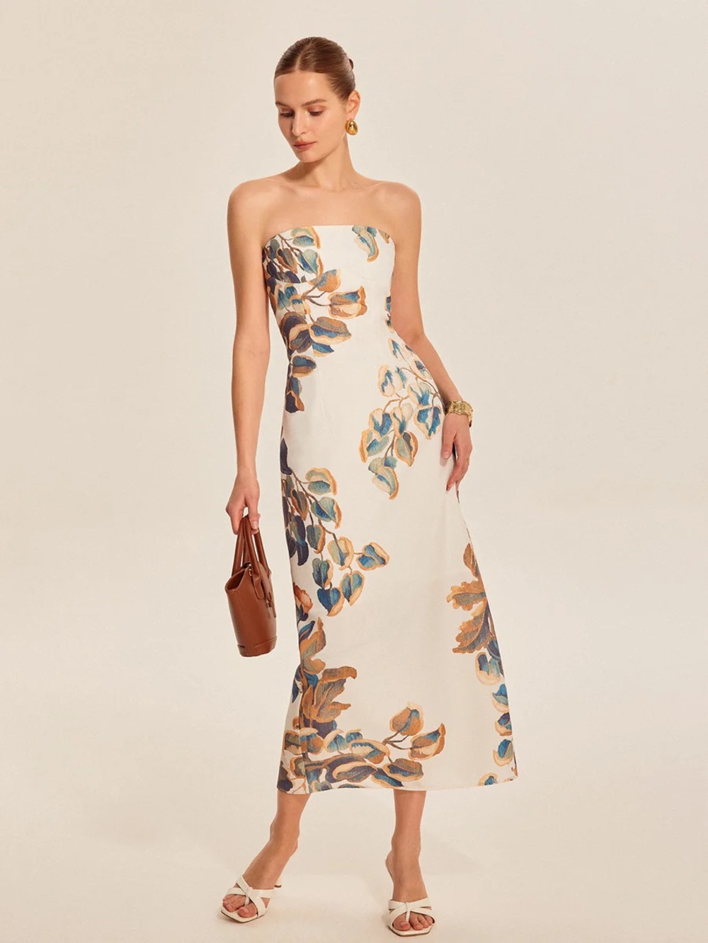 Commense floral strapless dress- new with tags, XS